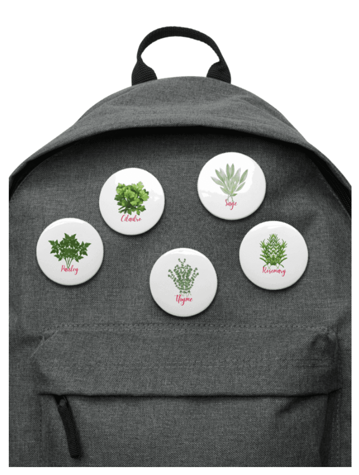 Herb Garden Pins Set of 5