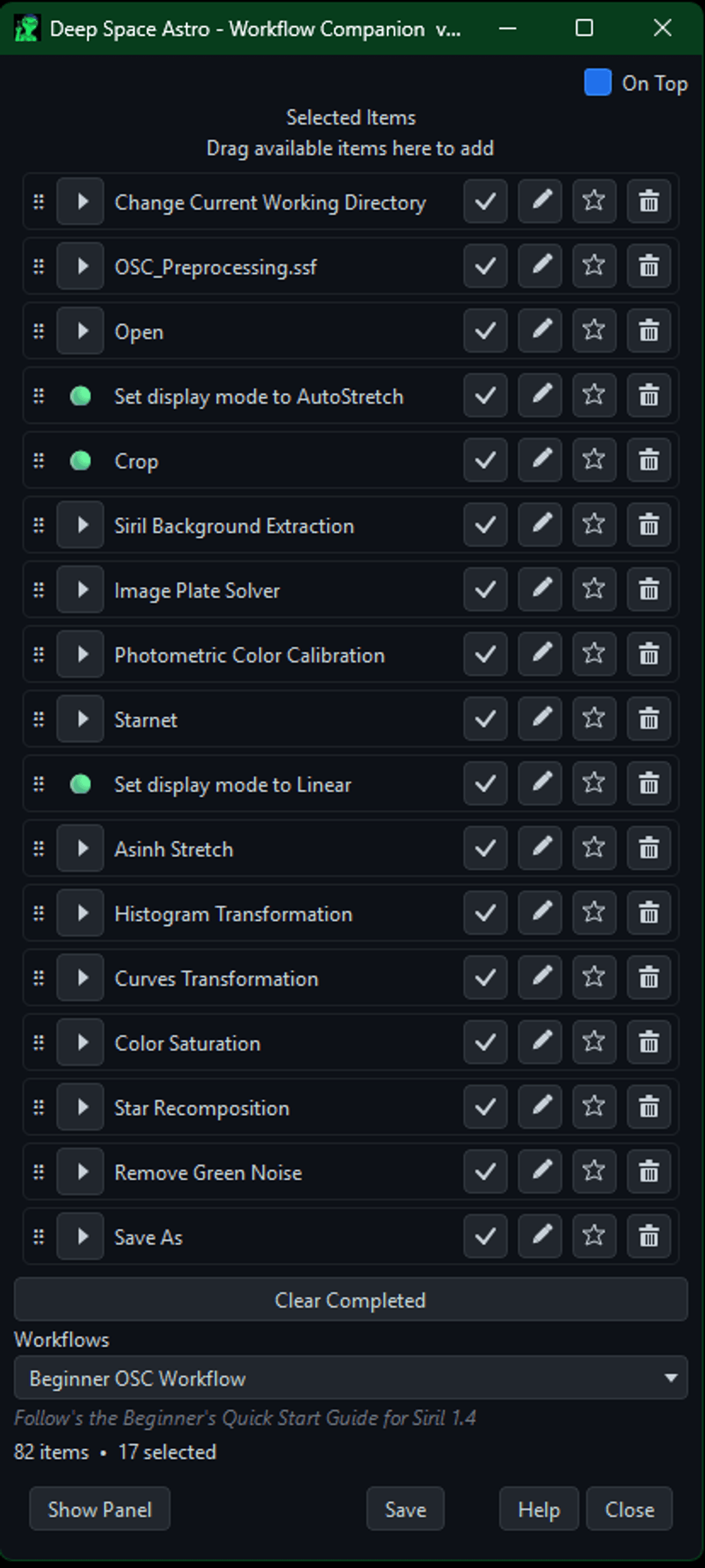 Siril 1.4 Beginner