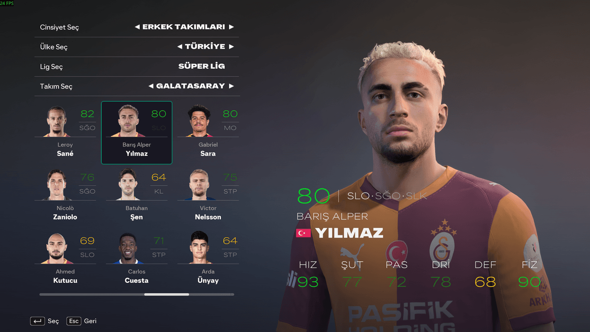 Barış Alper Yılmaz FC26 FACE MOD (MELLİVORA PATCH)