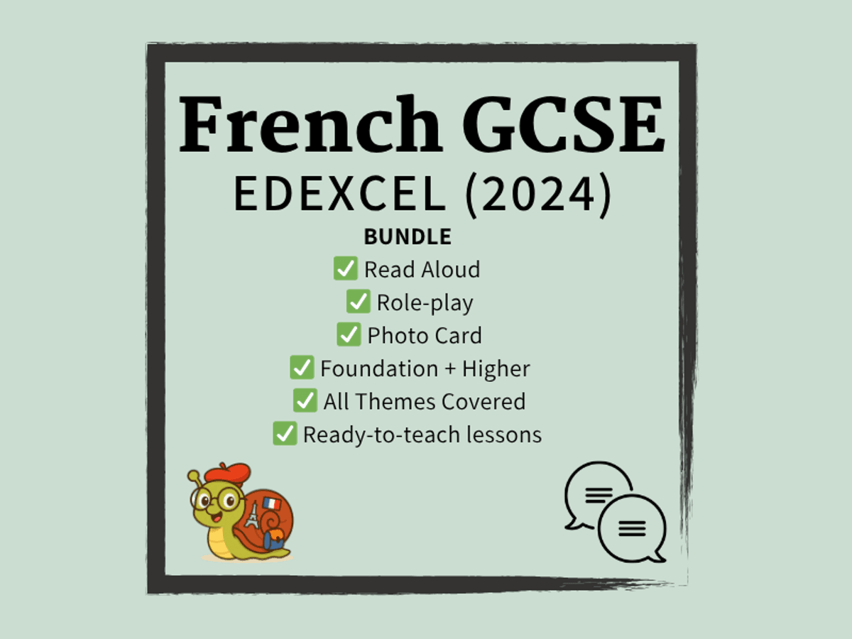 GCSE French Edexcel Speaking Revision Bundle (All Themes) – 6 Ready-to ...