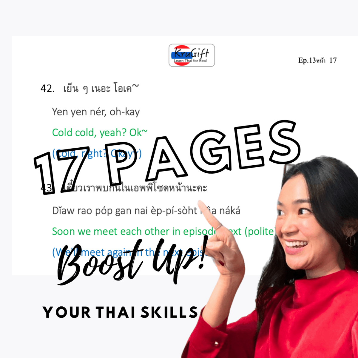 [Beginner Thai Podcast]Thai Listening Practice | 13.  Northern Thailand 🇹🇭 Special EP! (Thai Script+Transliteration and English Translation)