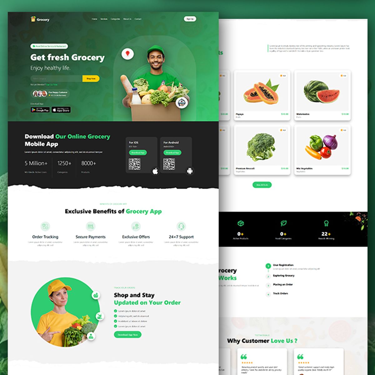 Responsive Food Delivery Website Landing Page Design Using HTML CSS ...