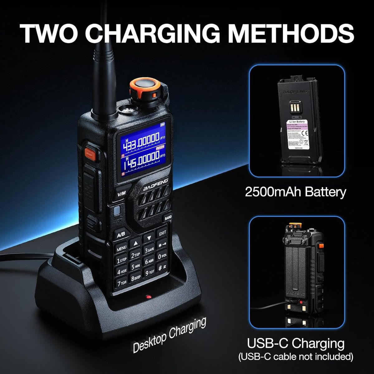 Prepare Radio - ( 1 ) Pre-Programmed K-5 10W Preppers Tri-Band Radio