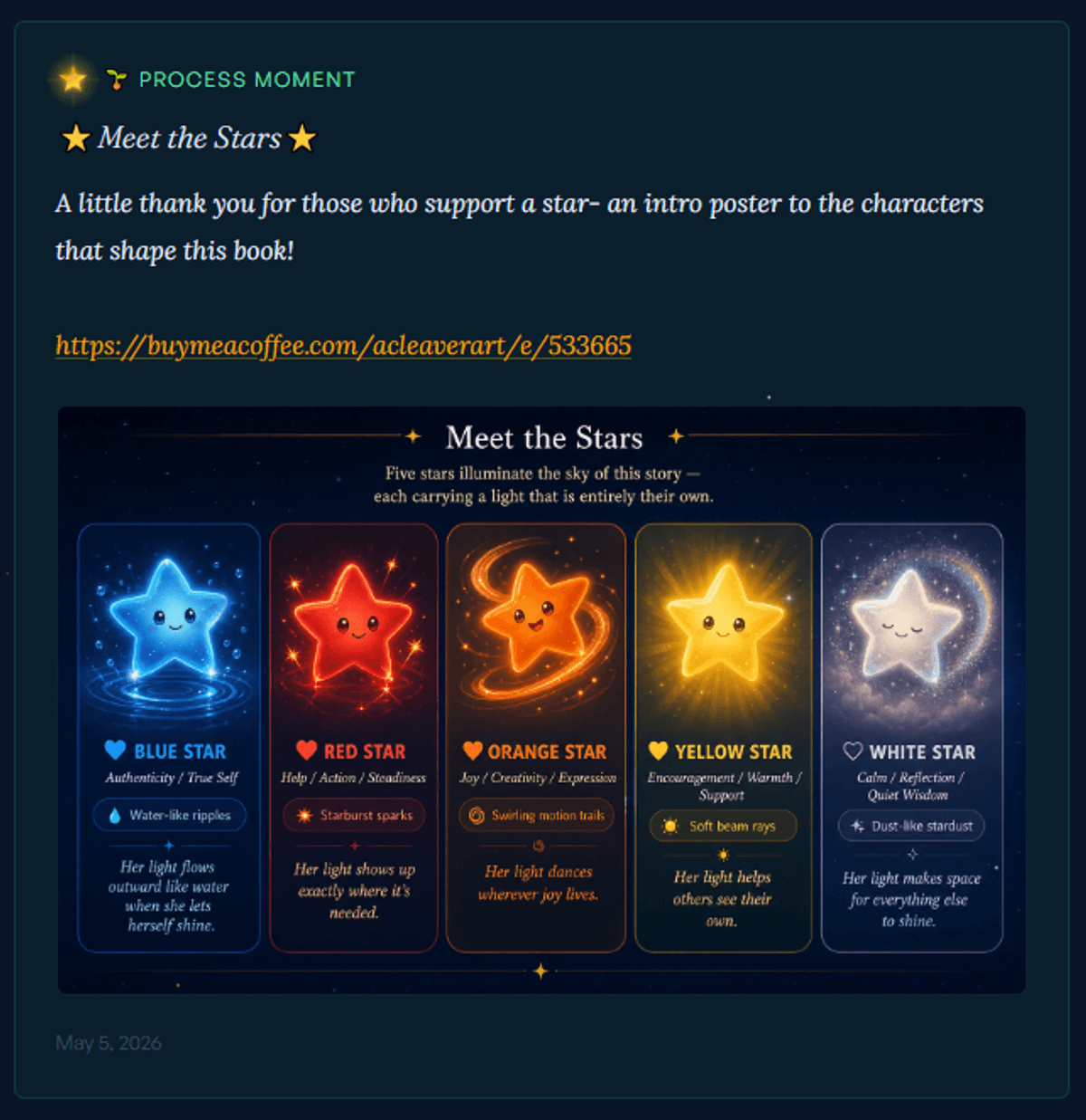 Support a Star — The Blue Star Project - Buymeacoffee