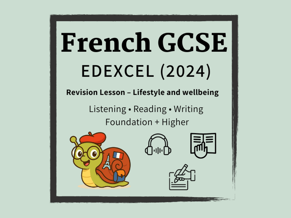 GCSE French Edexcel 2024 Revision Lesson – Lifestyle and Wellbeing | Listening Reading Writing | Foundation Higher