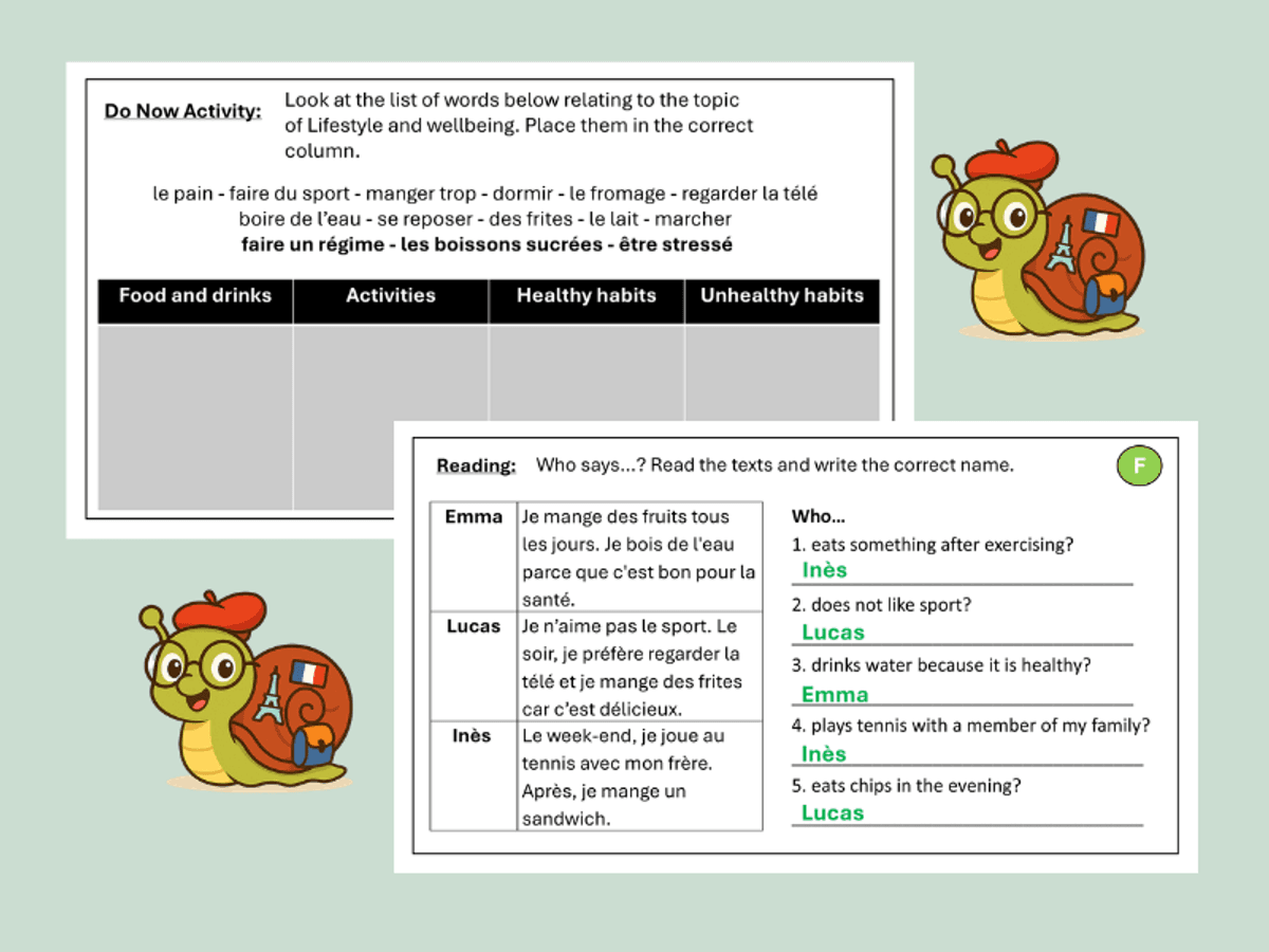 GCSE French Edexcel 2024 Revision Lesson – Lifestyle and Wellbeing | Listening Reading Writing | Foundation Higher