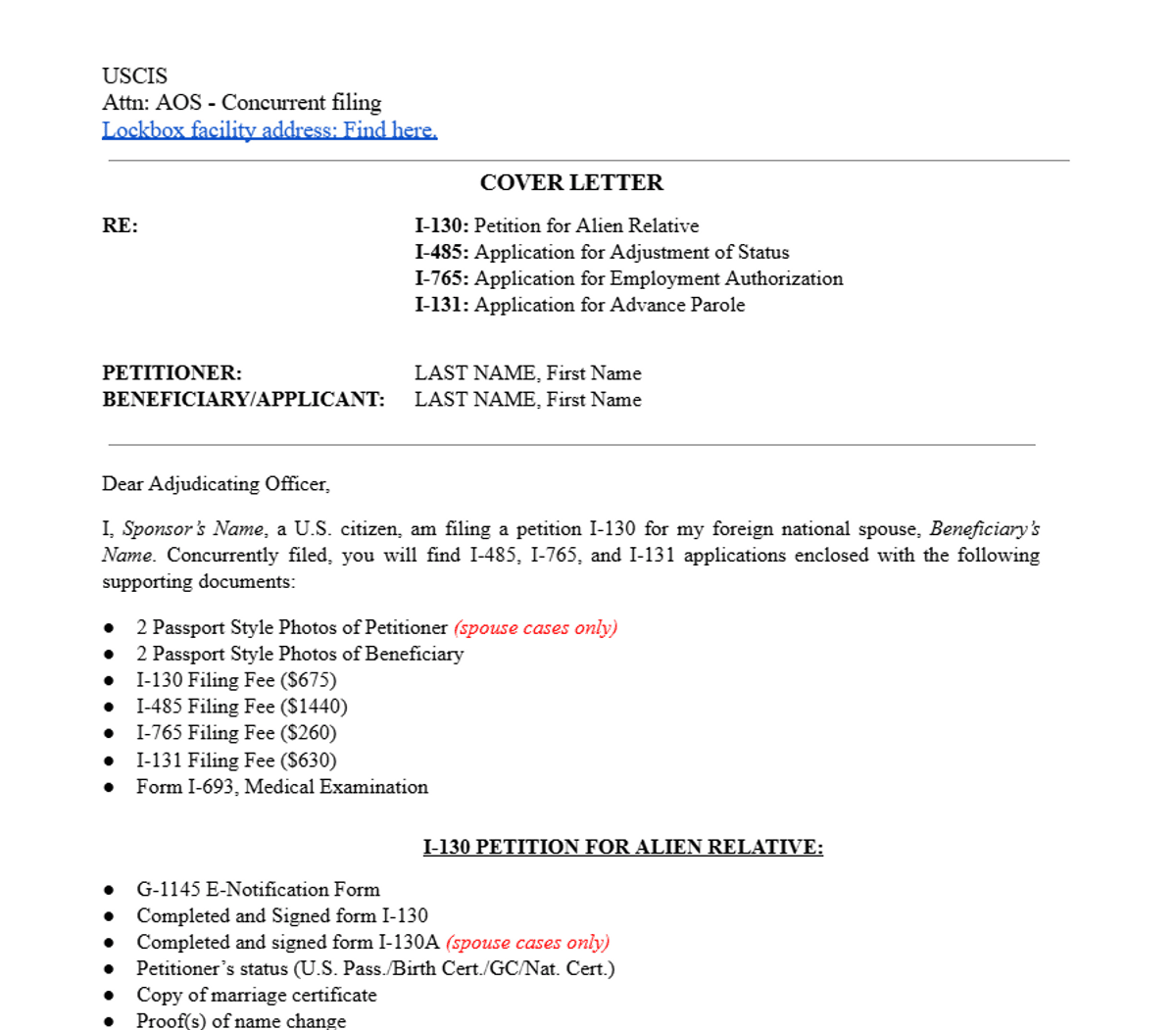 Cover Letter: Full AOS Packet - Buymeacoffee