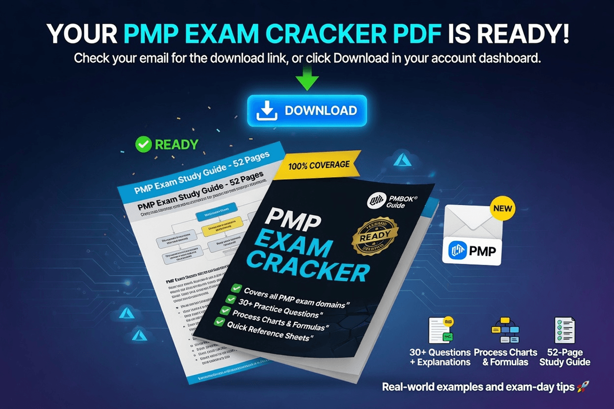 PMP Exam Cracker – 65-Page Condensed Study Guide and Practice Exam