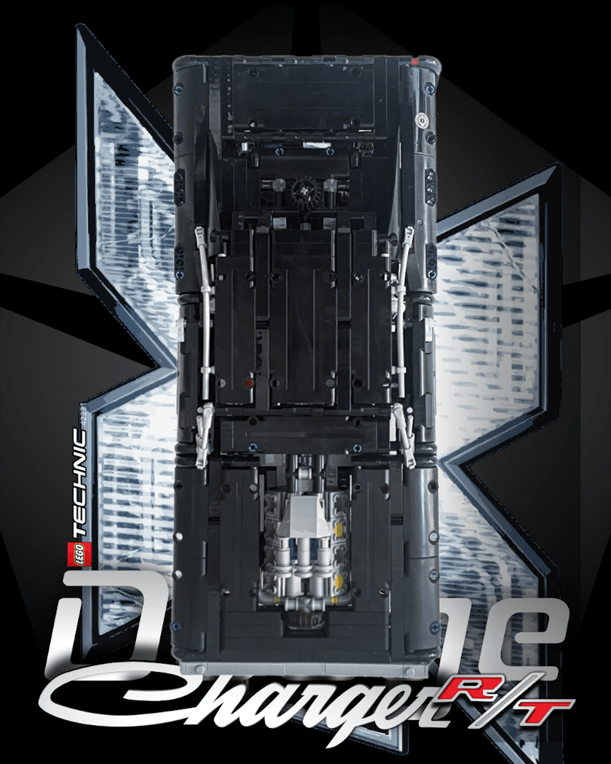 NEW 2026 + Old F&F Dom's Dodge Charger (42231 / 42111) - Wall mount display prints / templates  (+IKEA frame compatible size)
