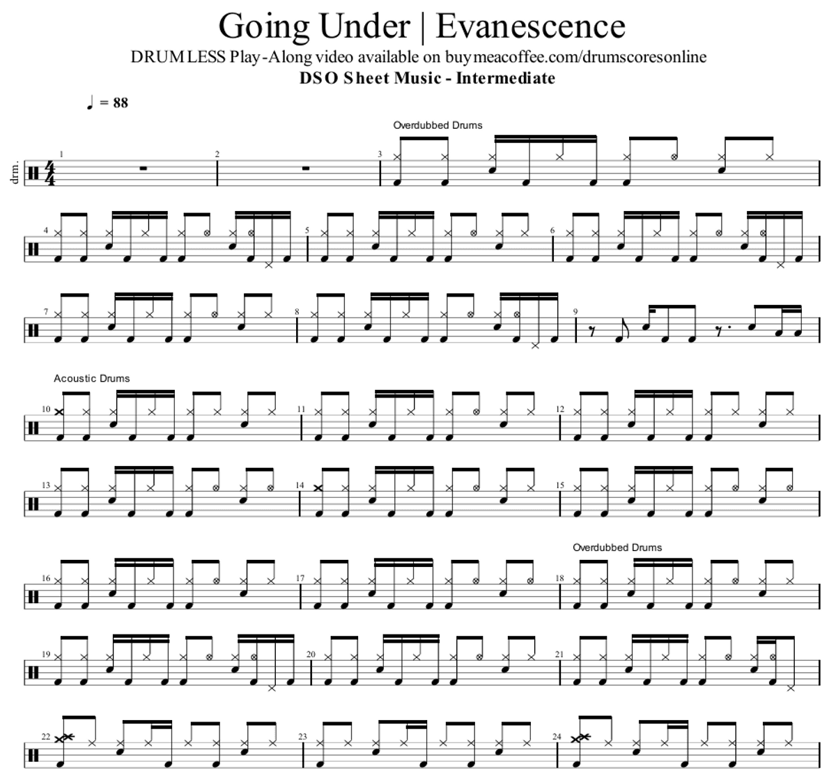 Going Under - Evanescence | Sheet Music PDF and GP Files
