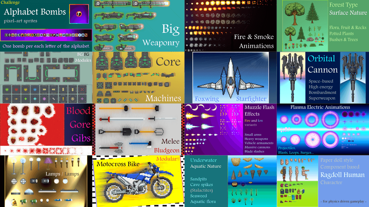 Reactorcore Pixel Art Game Assets All In One