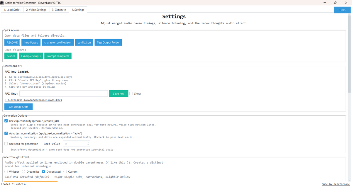 Script to Voice Generator - ElevenLabs