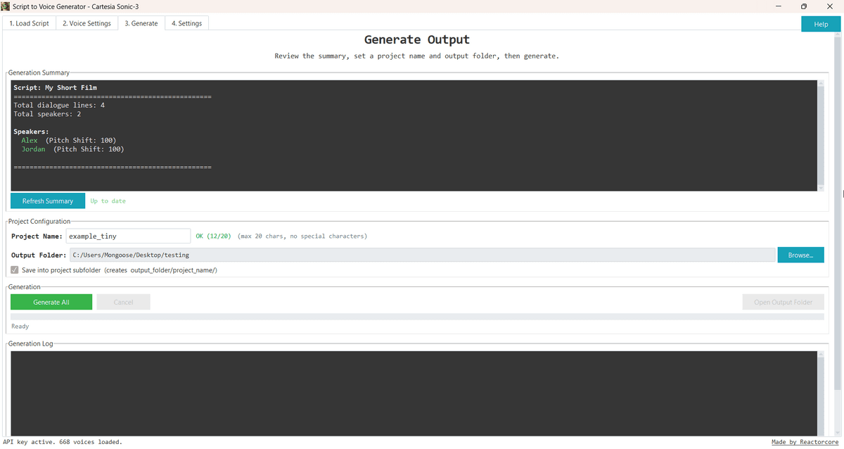 Script to Voice Generator - Cartesia Sonic-3