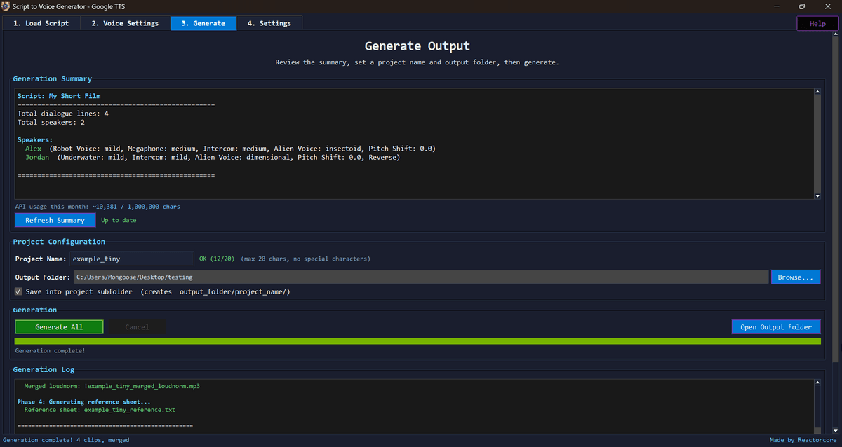 Script to Voice Generator - Google TTS