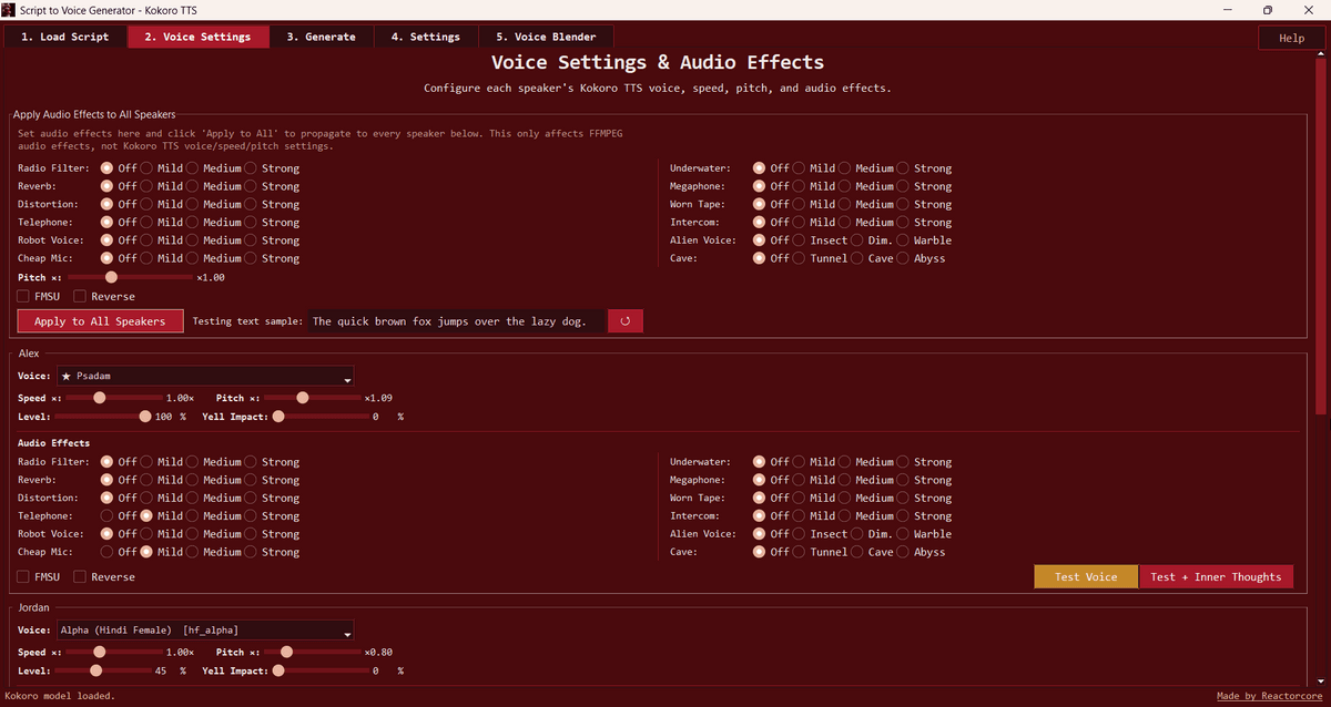 Script to Voice Generator - Kokoro TTS