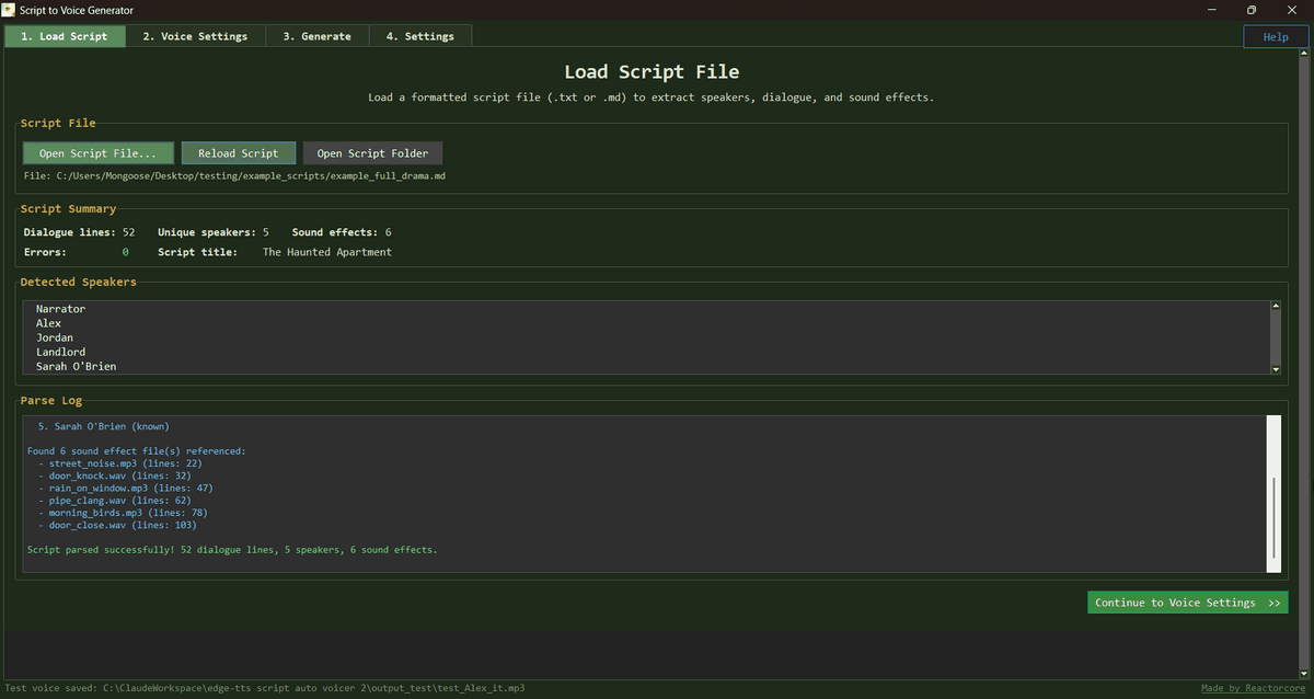 Script to Voice Generator - Edge-TTS