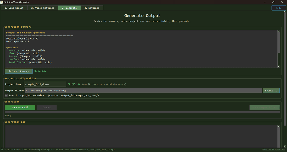 Script to Voice Generator - Edge-TTS
