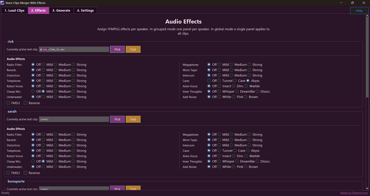 Voice Clips Merger With Effects