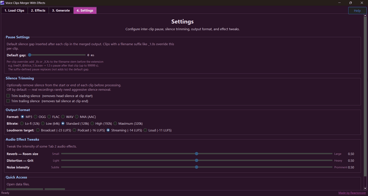 Voice Clips Merger With Effects
