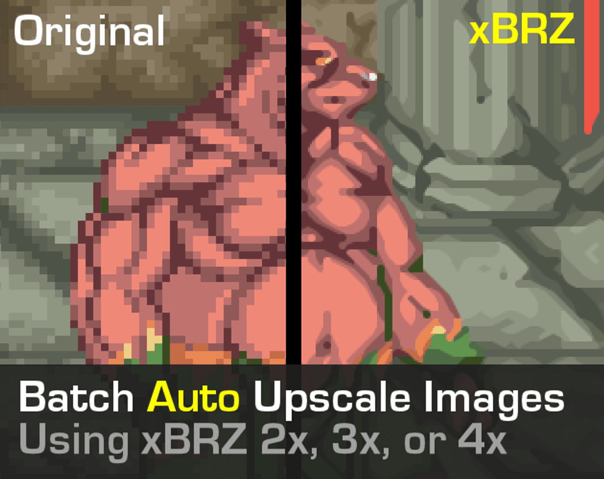 Auto Upscale All Images Using xBRZ 234x