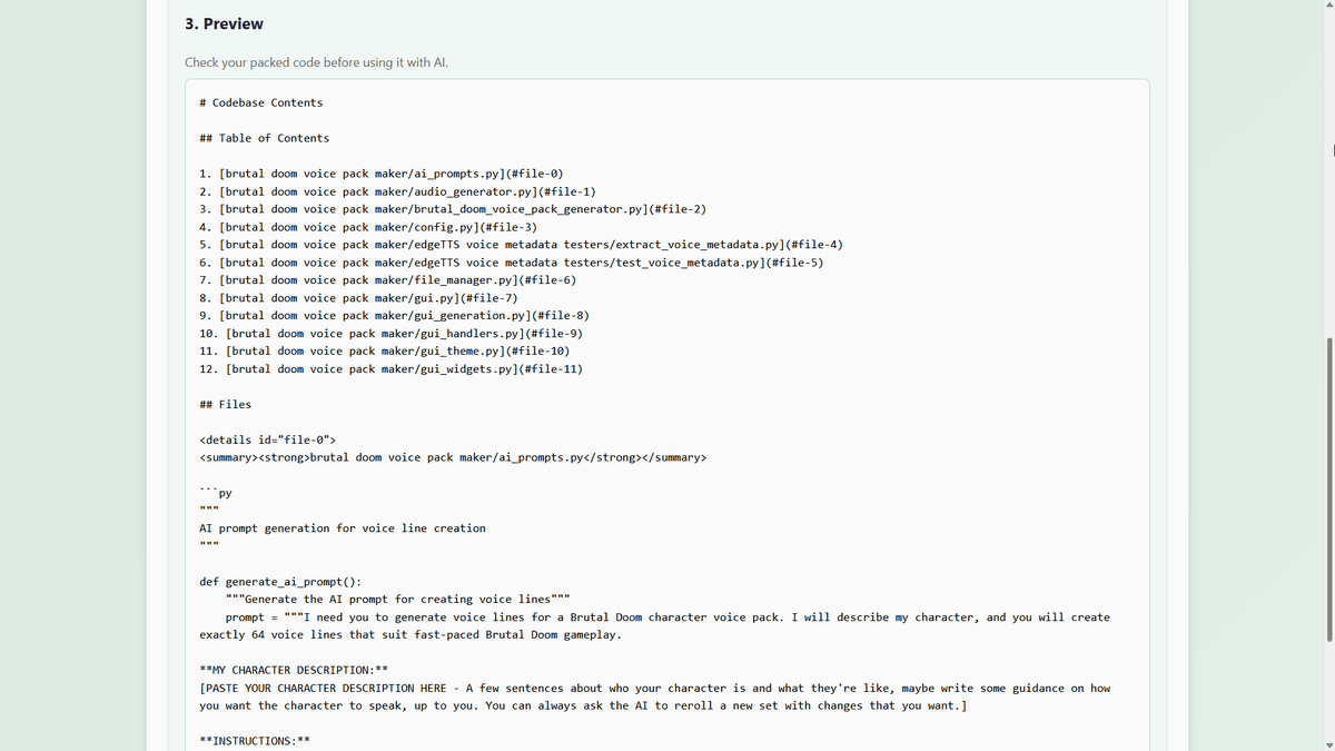AI Code Packer