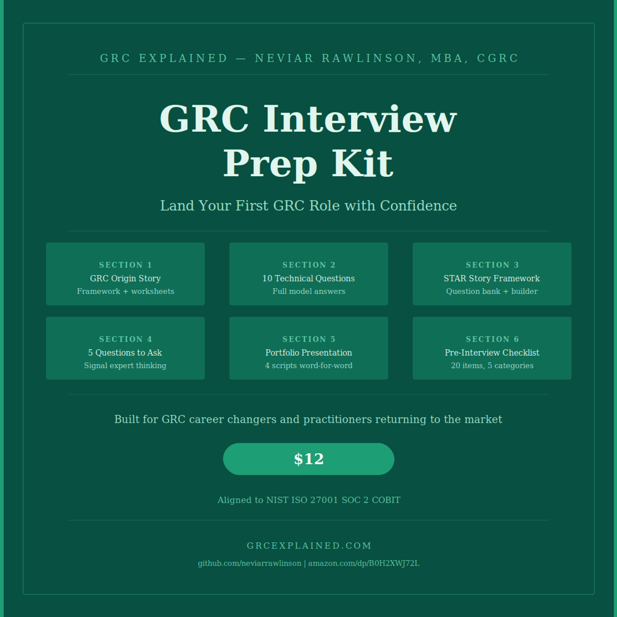 GRC Interview Prep Kit — Land Your First GRC Role with Confidence