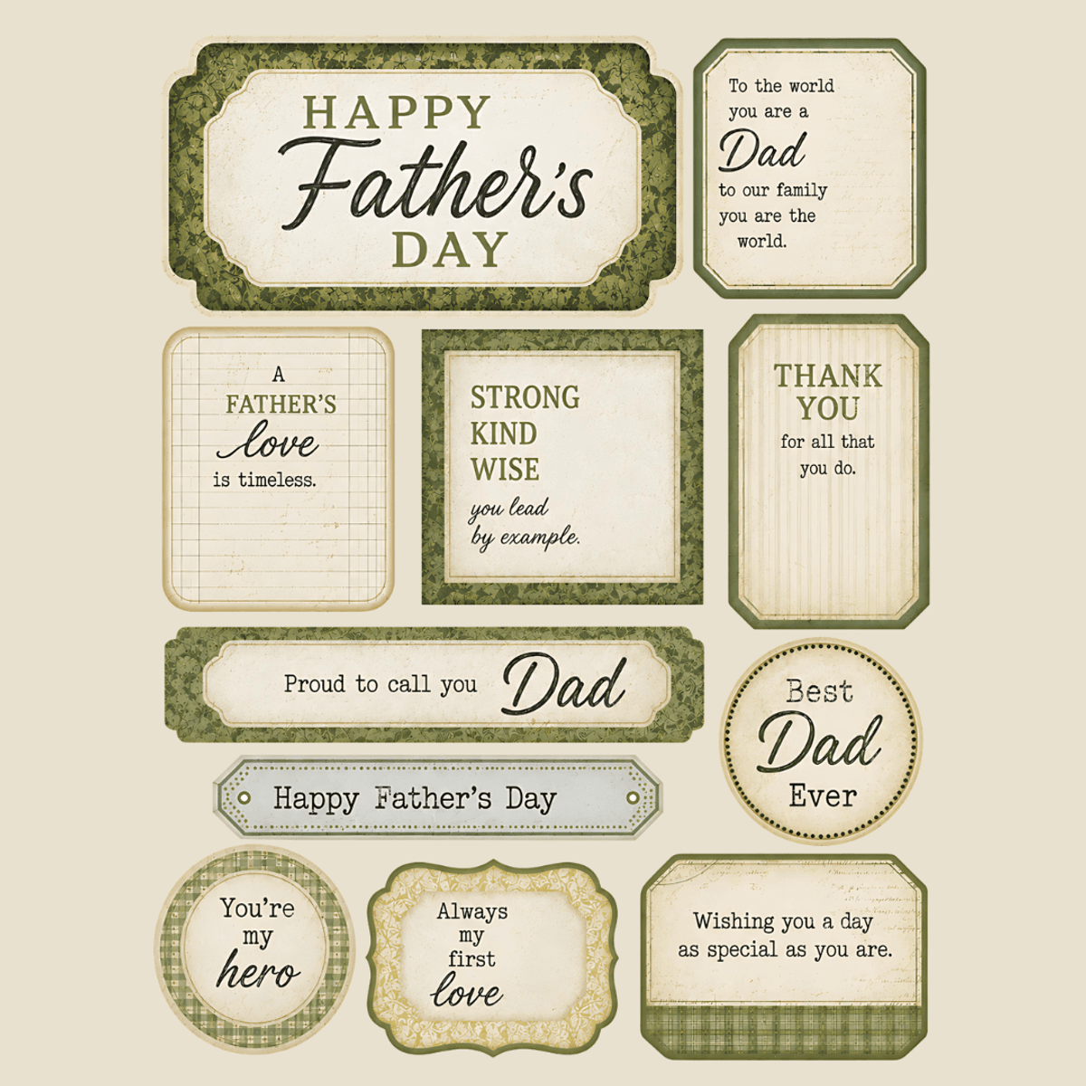 Free Father's Day Sentiments!