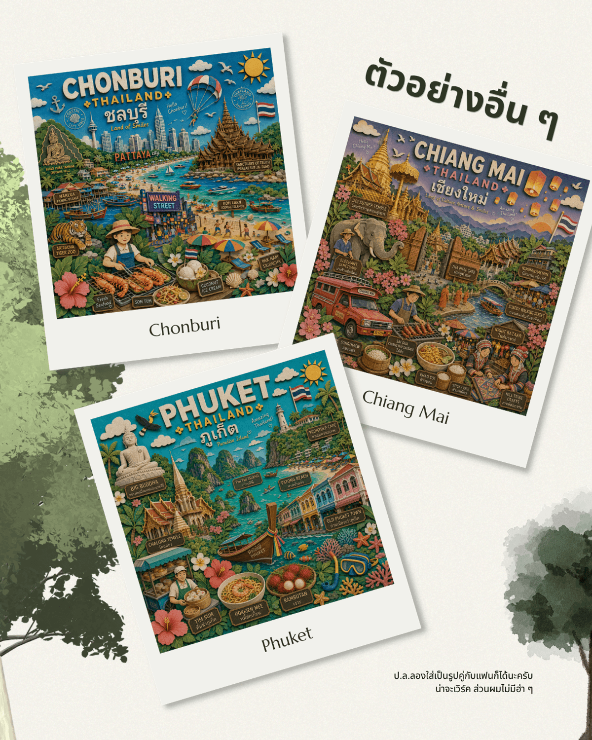 Thai City Paper Cut - Poster Prompt (ฟรี)