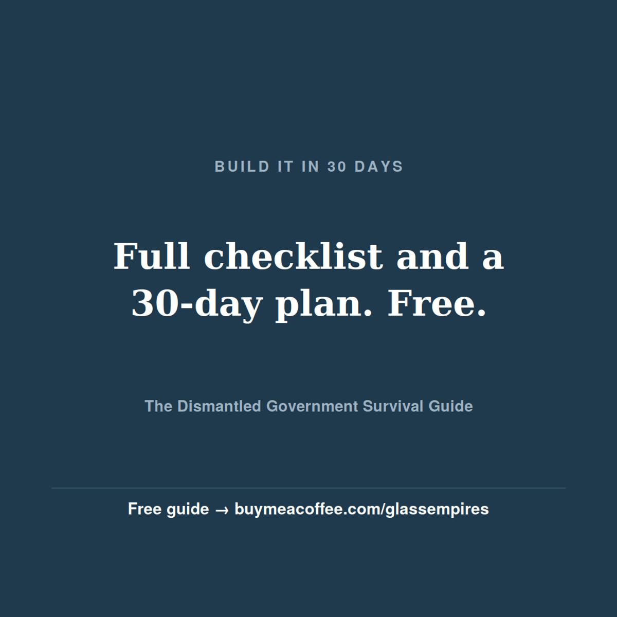 After the Dismantling: The Household Survival Guide