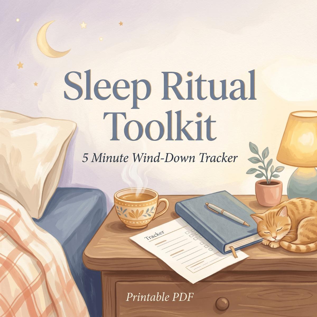 Sleep Ritual Toolkit – 5 Minute Wind-Down Tracker (Printable PDF)