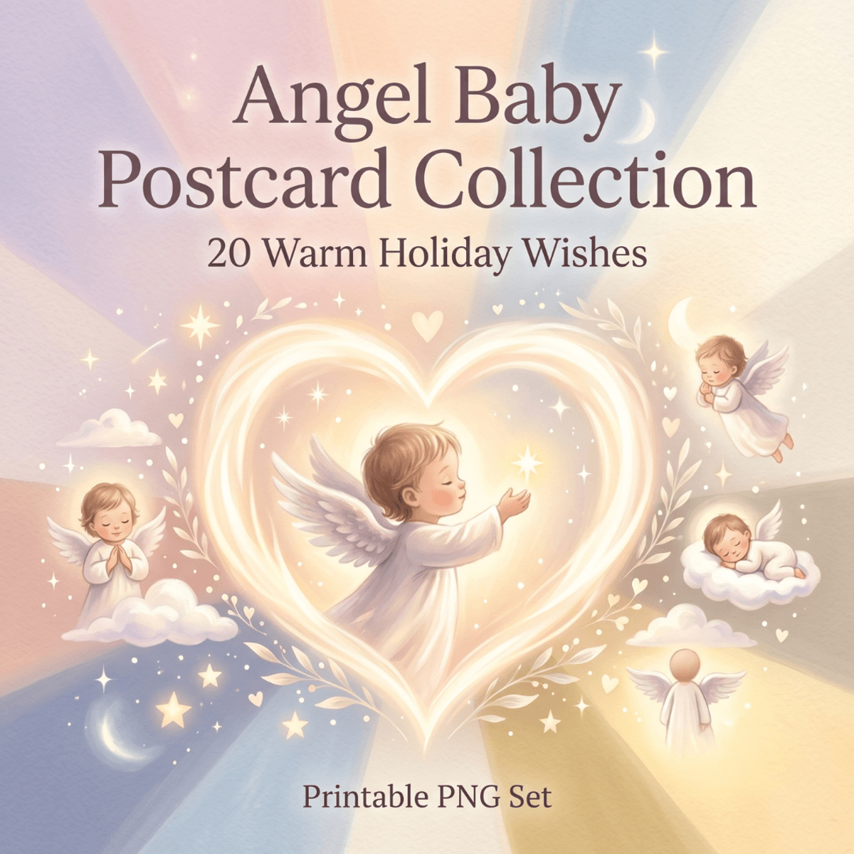 Angel Baby Postcard Collection – 20 Warm Holiday Wishes