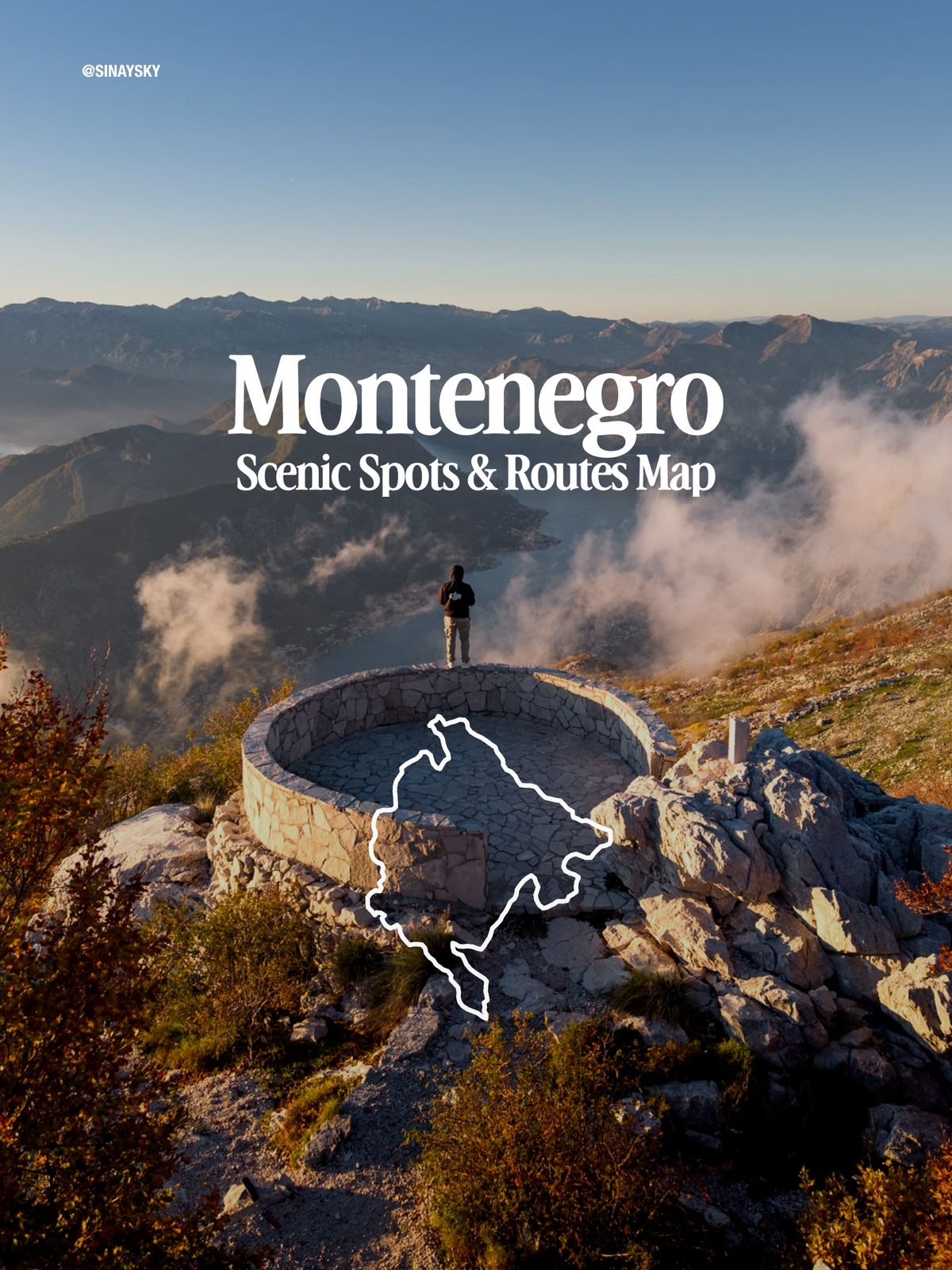 Montenegro Scenic Spots & Routes Map - by sinaysky