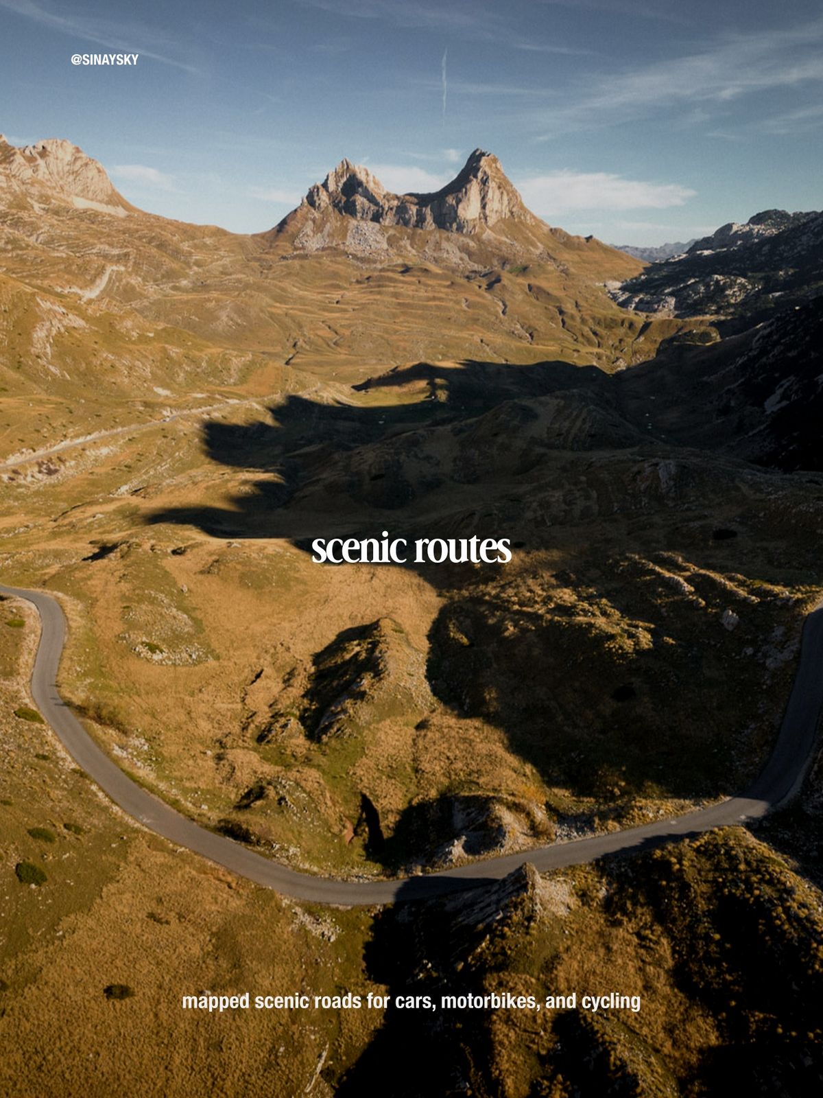 Montenegro Scenic Spots & Routes Map - by sinaysky