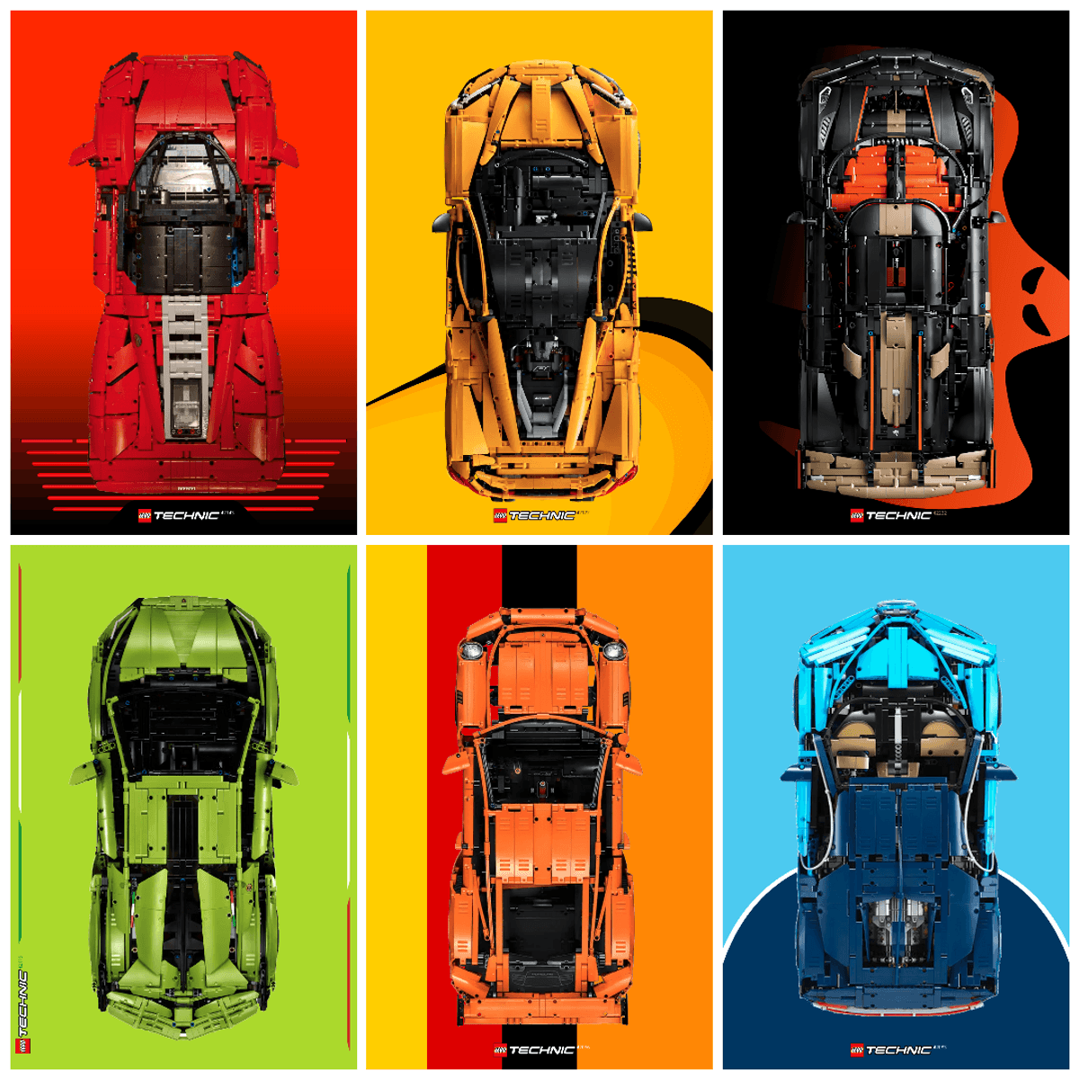 PREMIUM PACK - IKEA (RODALM for LEDs) Frame Compatible (50x70cm) - for Lego Technic 1:8 Supercars