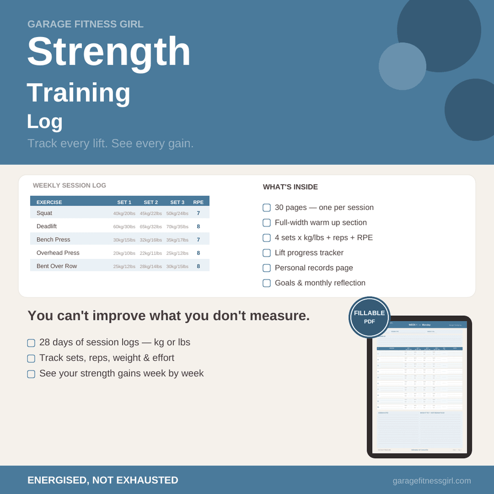 Shop 7 Garage Fitness Girl Strength Training Log