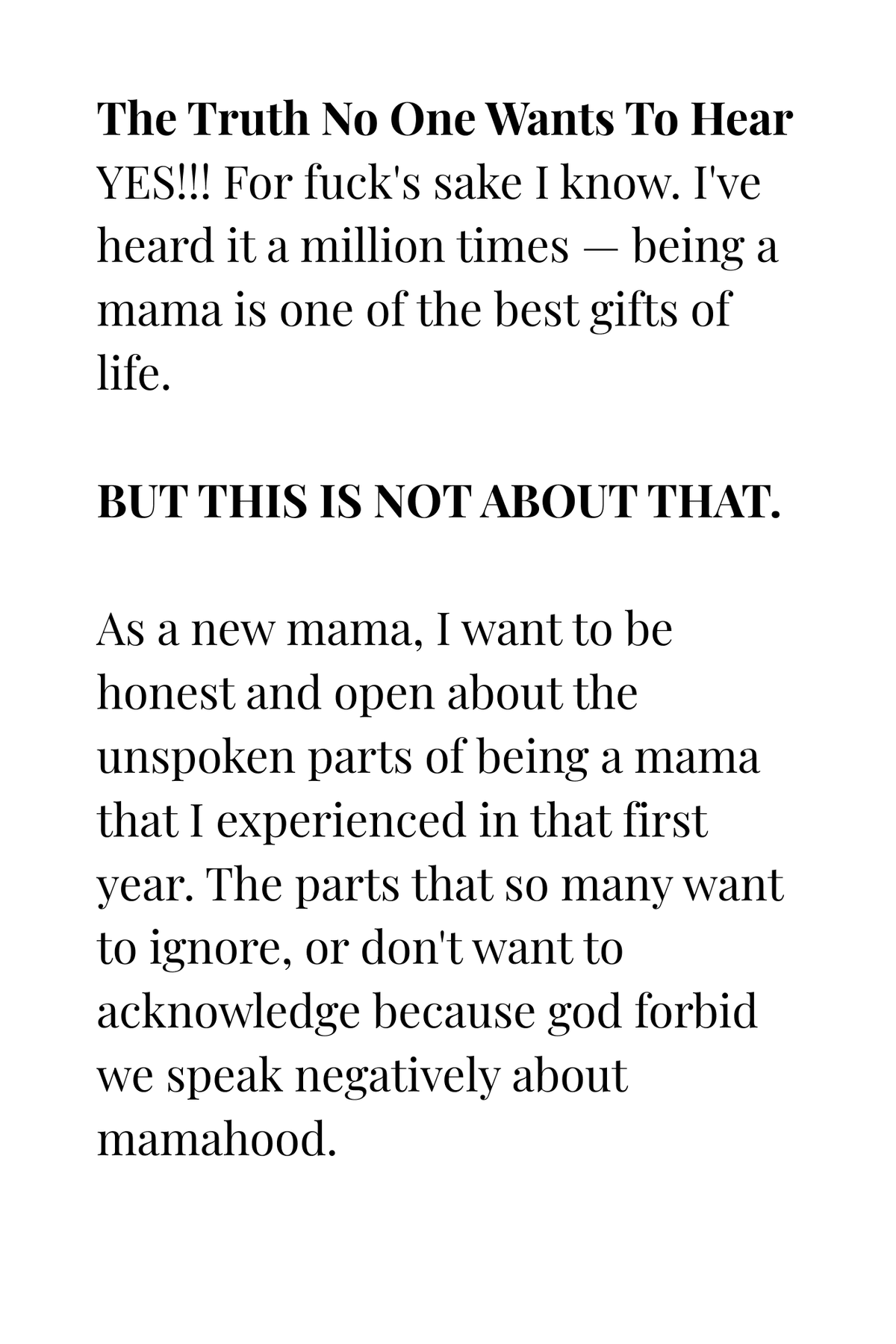 Mamahood Unfiltered · Book 3 - The First Year