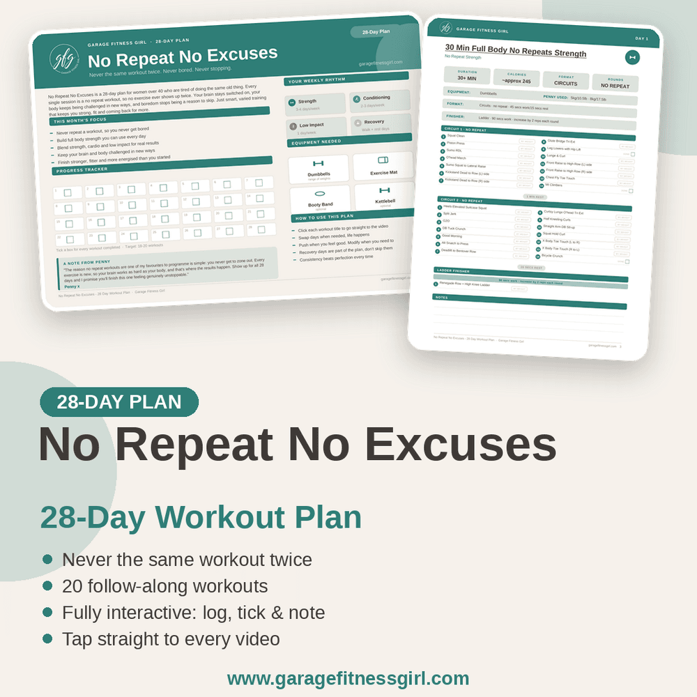 No Repeat No Excuses: 28-Day Plan