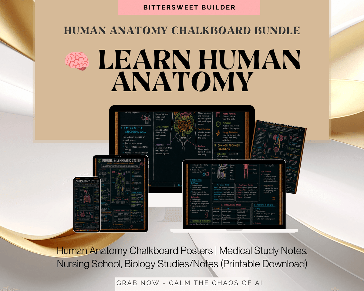 Human Anatomy Chalkboard Bundle