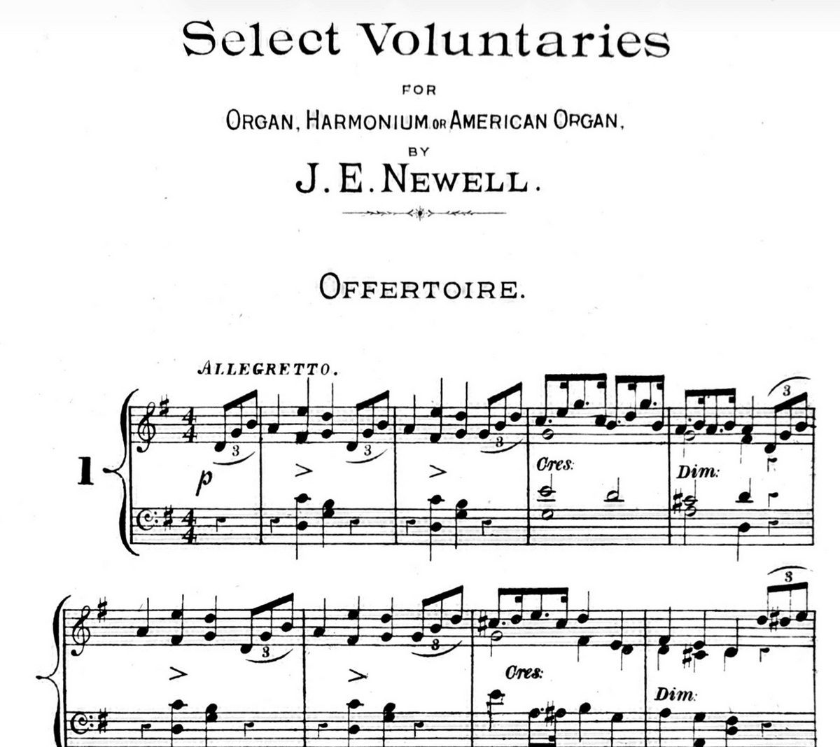 12 Select Voluntaries | J.E. Newell