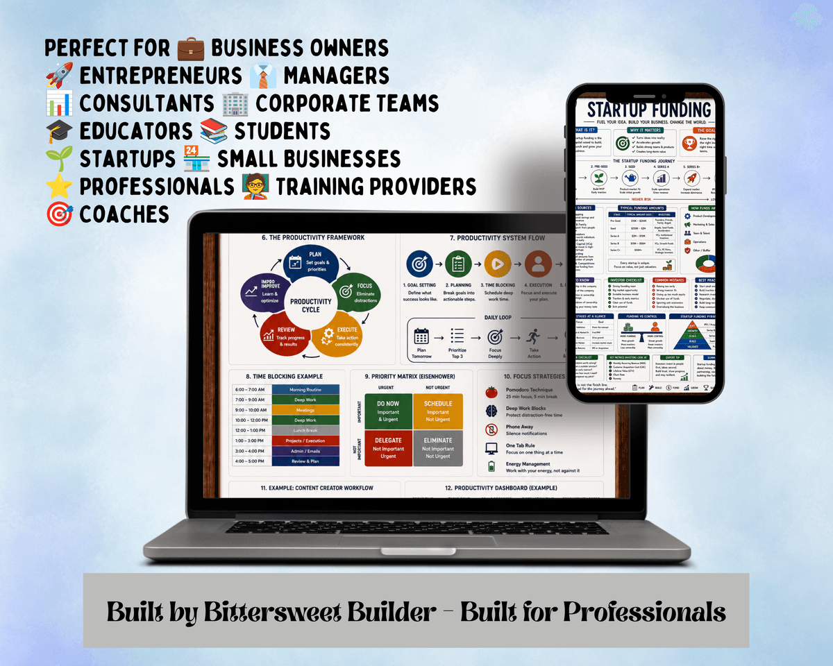 100 Premium Business Infographic Posters — Print-Ready PDF Bundle