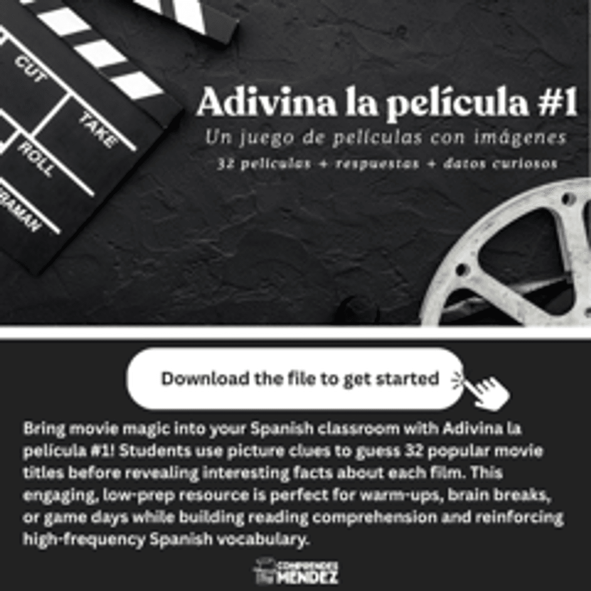 Spanish Guess the Movie Game #1 | Pop Culture Reading Comprehension Activity