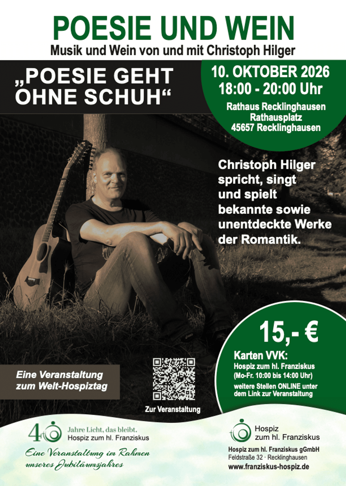 Poesie und Wein - Musik und Wein von und mit Christoph Hilger