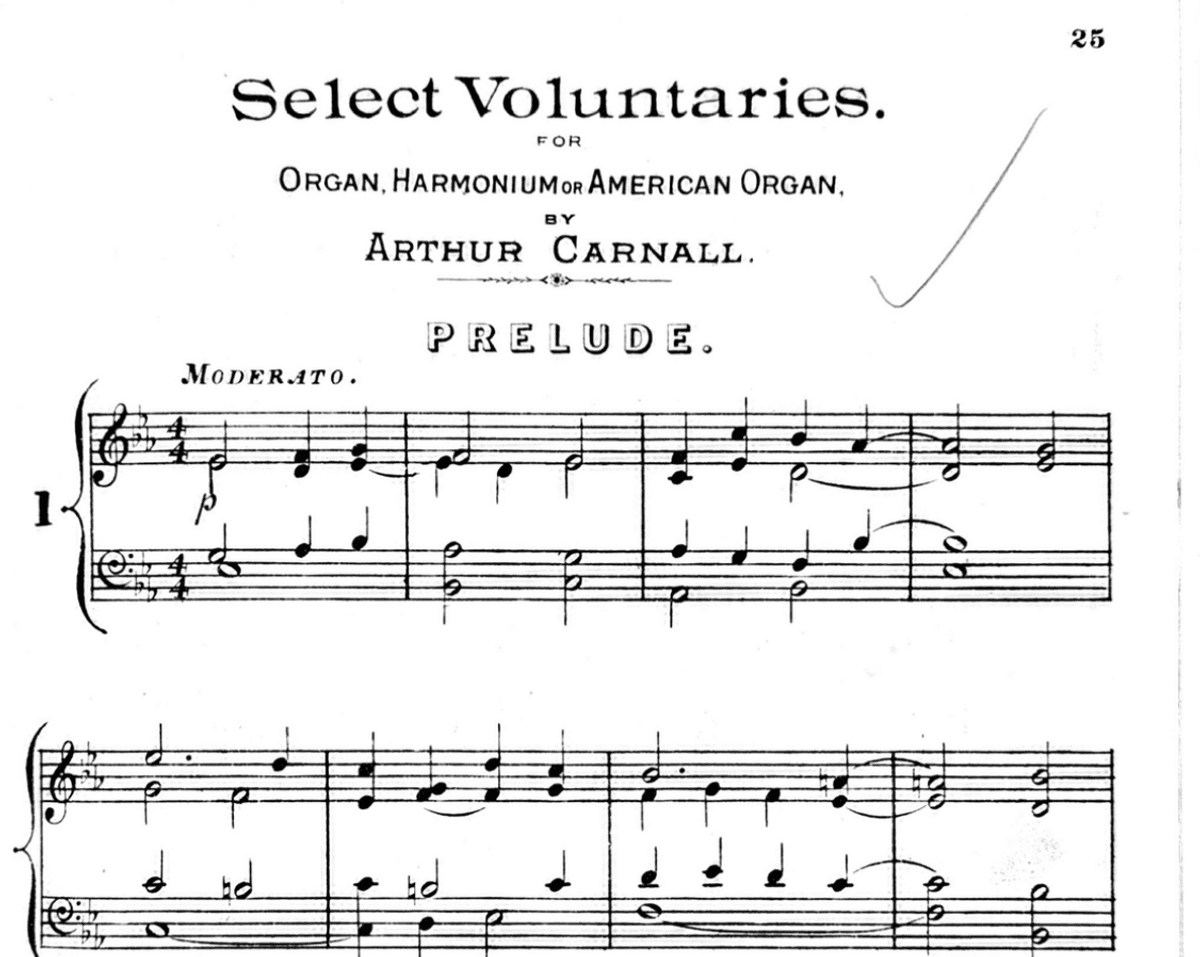 12 Voluntaries from British Composer Arthur Carnall (1852-1904)