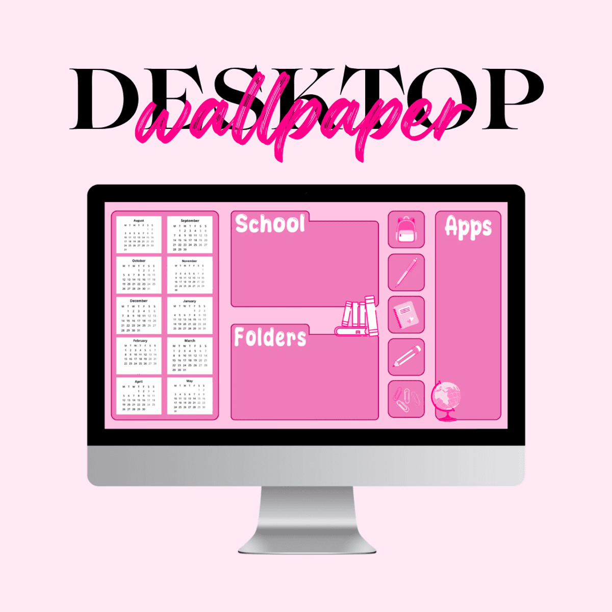 Pink School Desktop Wallpaper