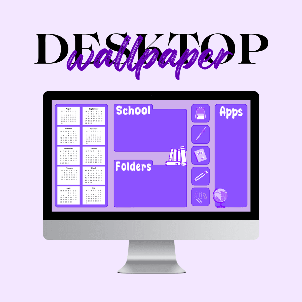 Purple School Desktop Wallpaper