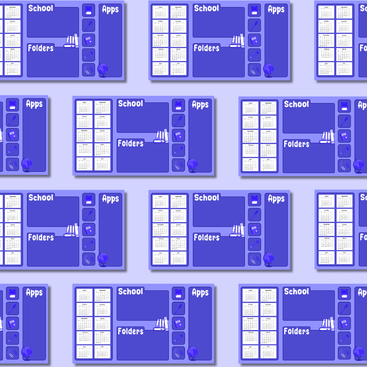Blue School Desktop Wallpaper