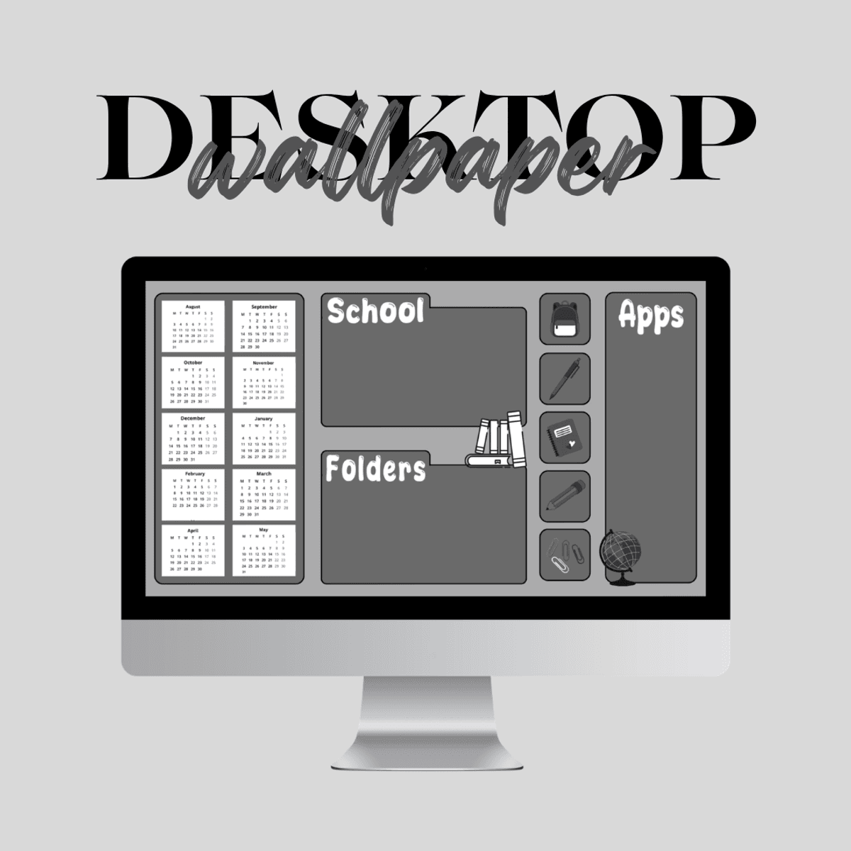 Black & Grey School Desktop Wallpaper
