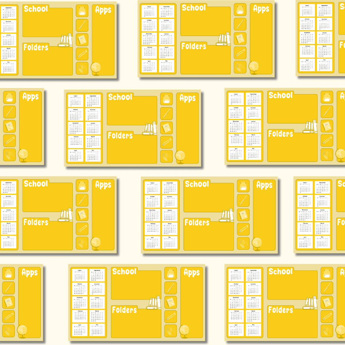 Yellow School Desktop Wallpaper