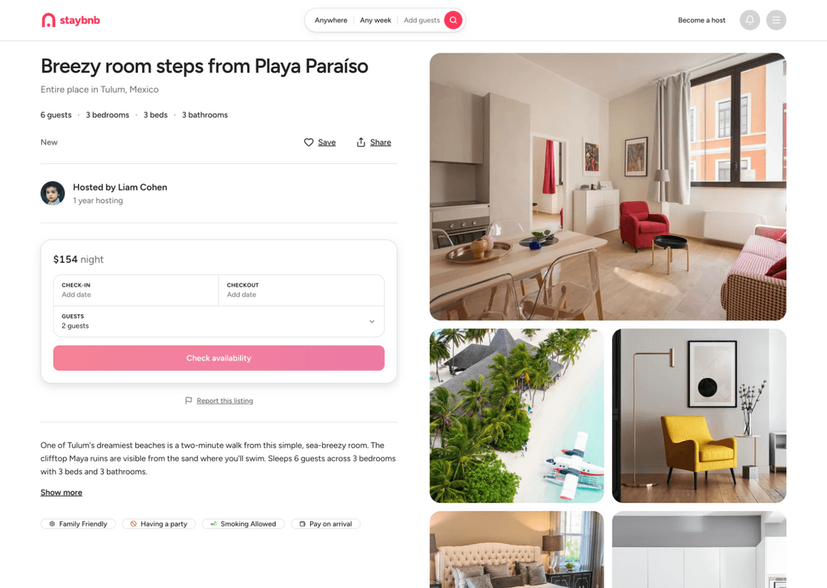 Staybnb — Full-Stack Airbnb Clone (Next.js + Admin + API Source Code)