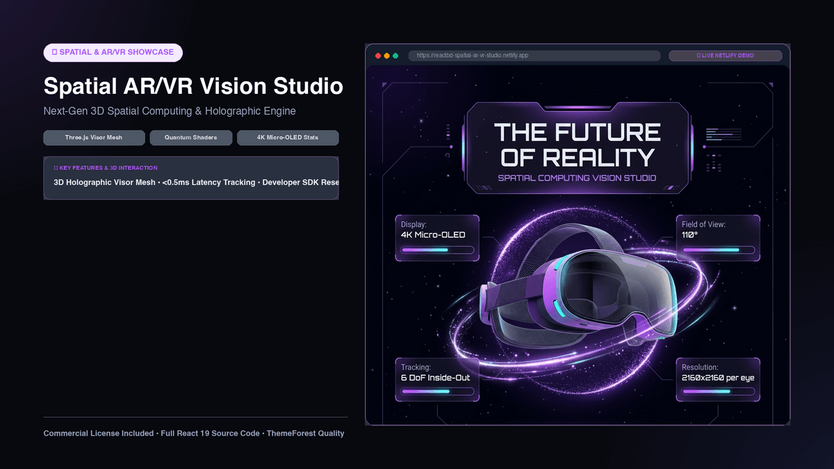 12x Production 3D WebGL React Landing Pages Bundle (Commercial License)
